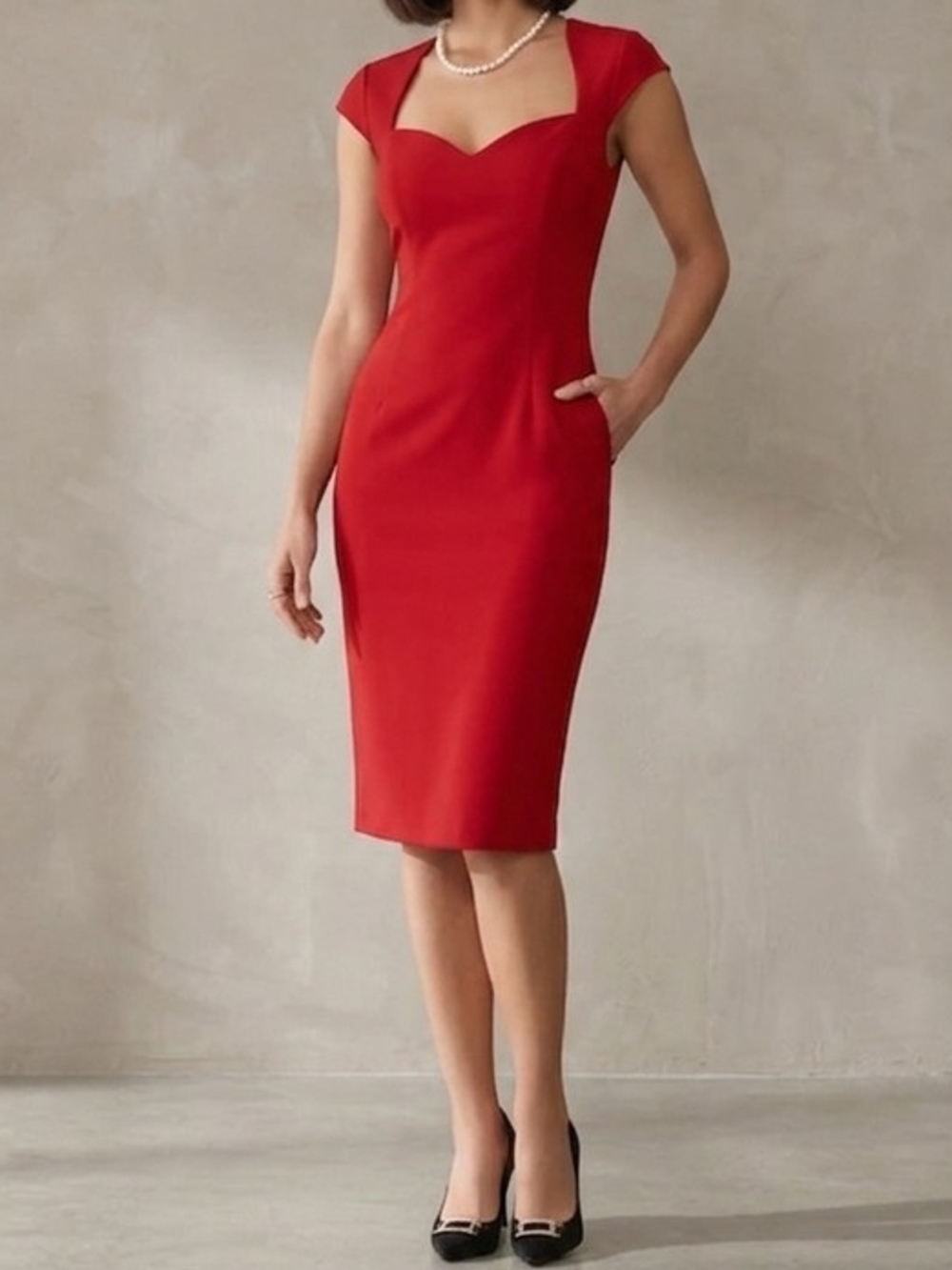 Lulu's Wine Red Sweetheart Midi Dress Xl